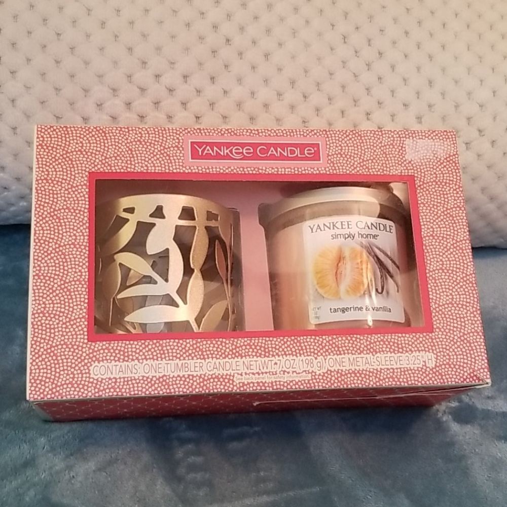 🕯Yankee Candle Tangarine and Vanilla Gift Set
